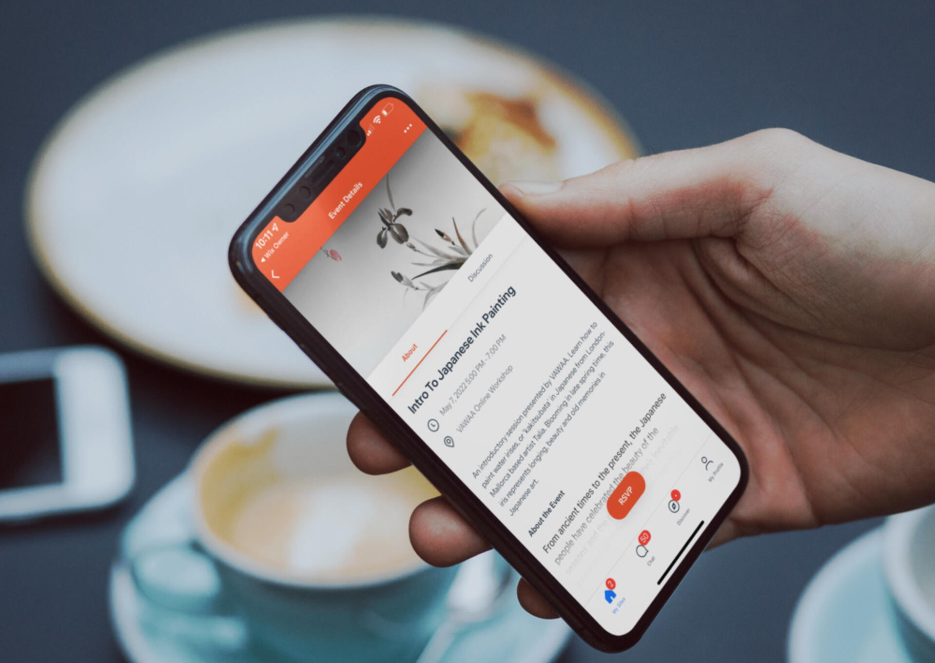 Custom-designed mobile app for hundreds of course &amp; workshop students for a world-renowned Japanese ink painting practitioner.