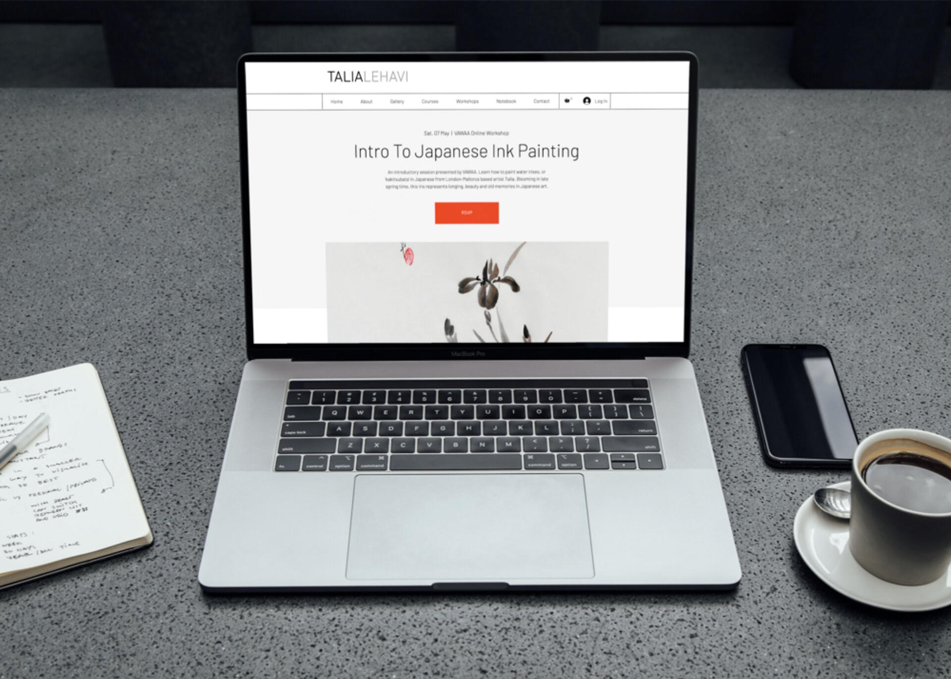 Live online workshops for ink painting with the world&#39;s leading art venues for a world-renowned Japanese ink painting practitioner.